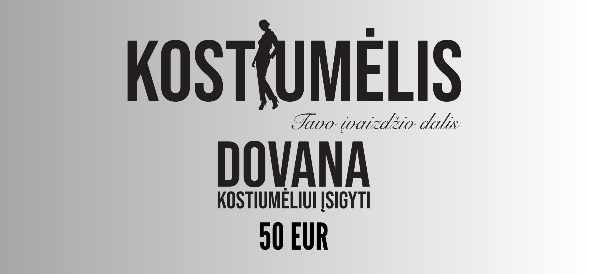 Elektroninis dovanų kuponas 50 EUR vertės, Kostiumėlis.lt