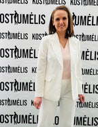 Moteriškas baltas kostiumėlis Žavesys, pagaminta Lietuvoje – Kostiumėlis.lt (3)