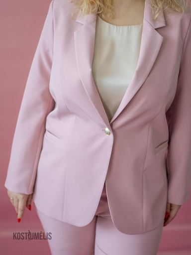 Pelėnų rožinis švarkas Klasika